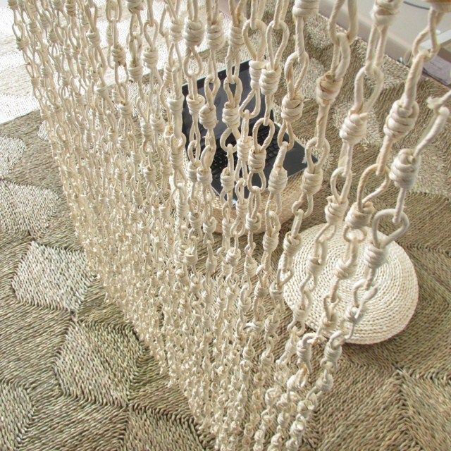 Partition Screen Divider - Corn Leaves Door Curtains Straw Braid