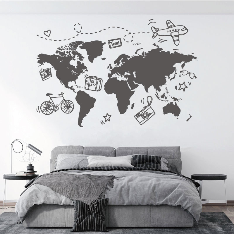 Go Travel World Map Wall Stick - Office Furniture To Go review and price