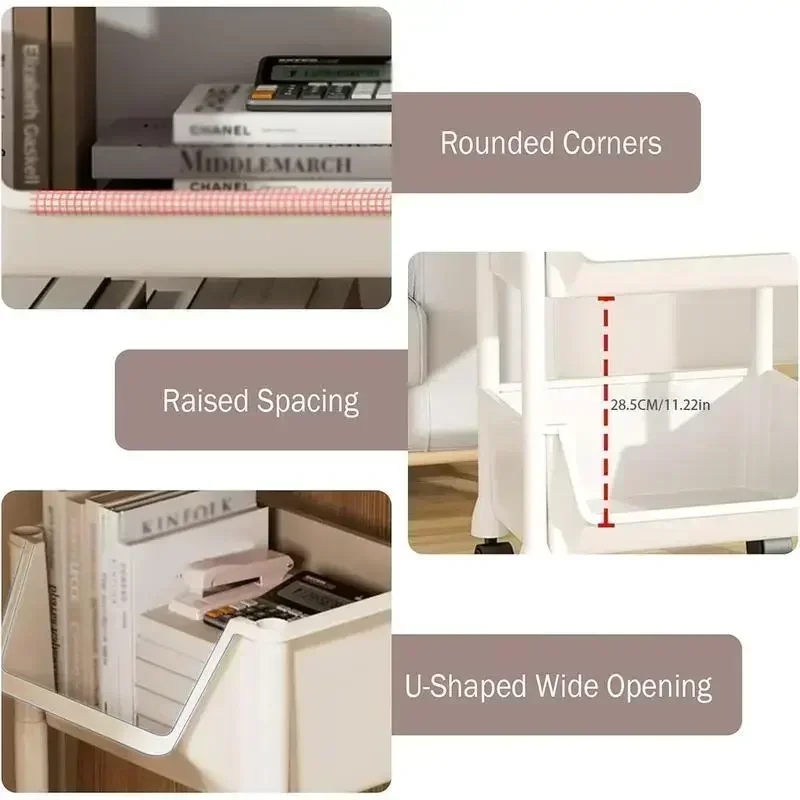 5-Tier Rolling Storage Cart wi - Book Cart Rolling review and price