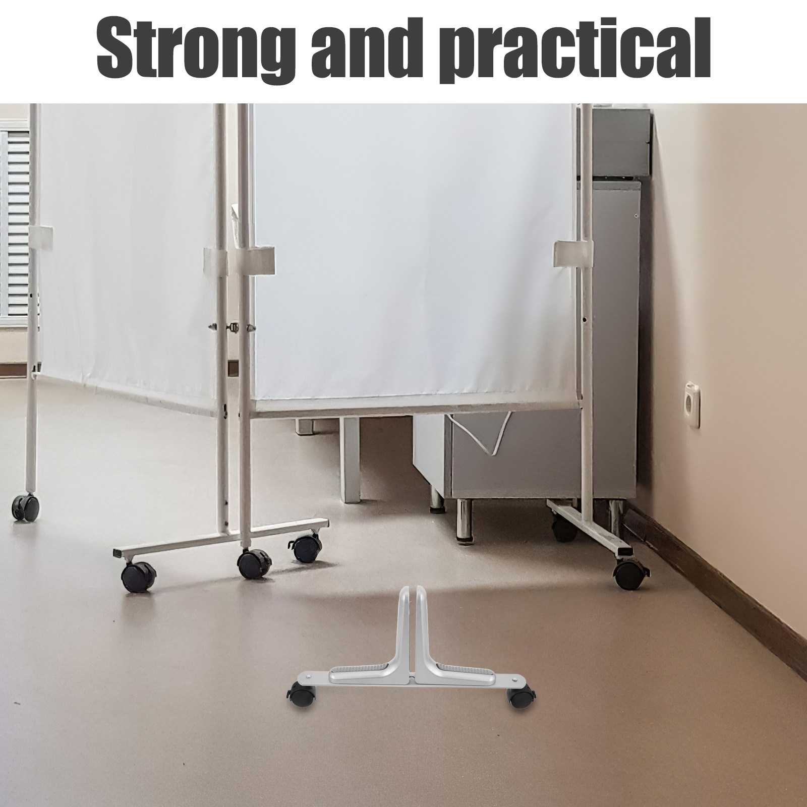 Silver Movable Wheels Stand Fo - Partition Screen Divider review and price
